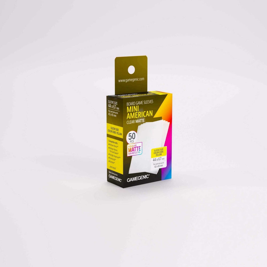 Board Game Sleeves: Gamegenic - Matte - American - Mini - Yellow (50)