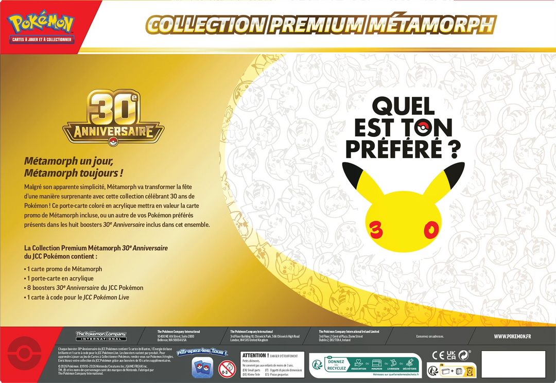 Pokémon TCG: 30e Anniversaire - Métamorph Premium Collection (FR)