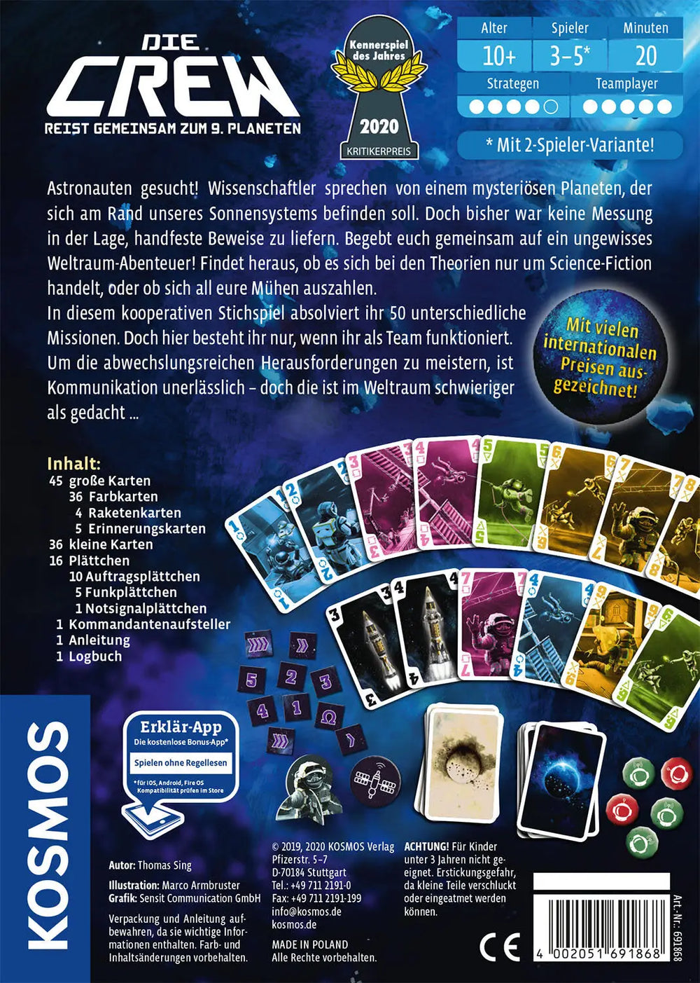 Die Crew: Reist gemeinsam zum 9. Planeten (DE) - Kosmos - Board Games