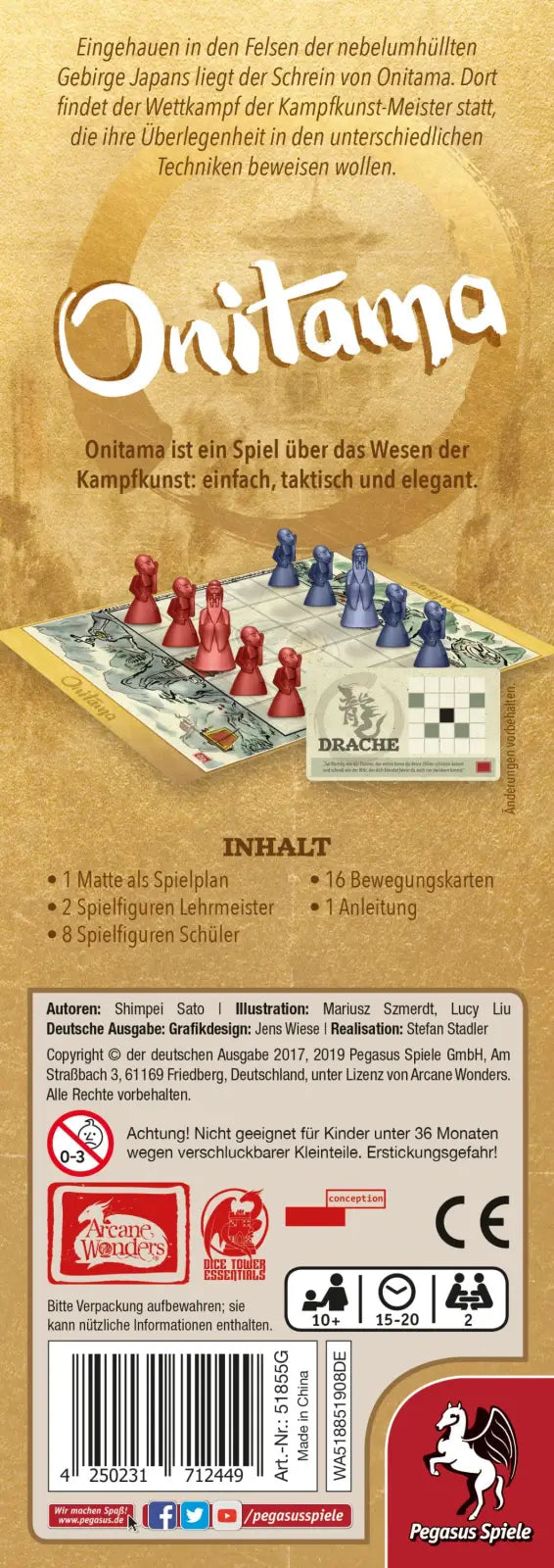 Onitama (DE) - Pegasus Spiele - Board Games