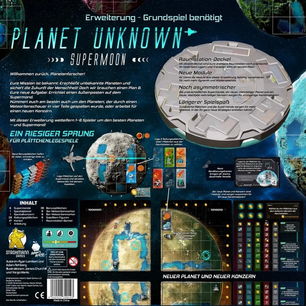 Planet Unknown: Supermoon (DE) - Strohmann Games - Board Games