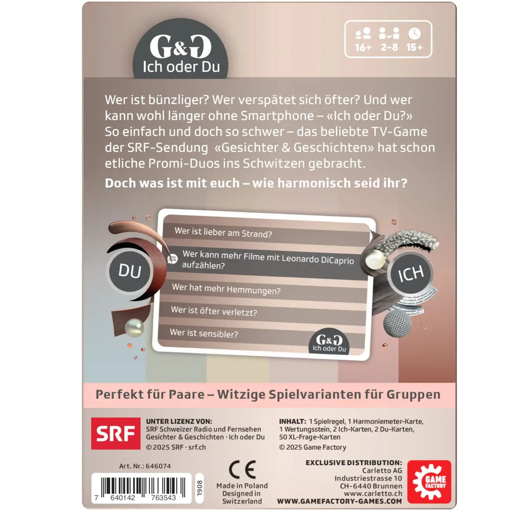G&G - Ich oder Du (DE) - Game Factory - Board Games