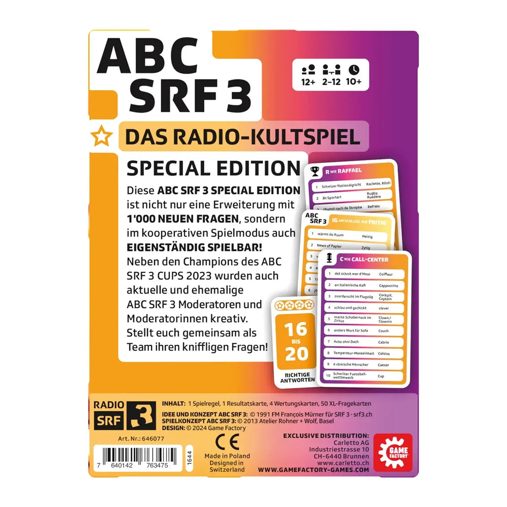 ABC SRF 3: Special Edition (DE) - Game Factory - Board Games