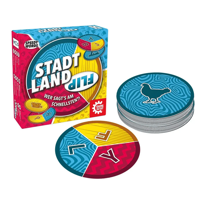 Stadt Land Flip (DE/EN/FR/IT) - Game Factory - Board Games