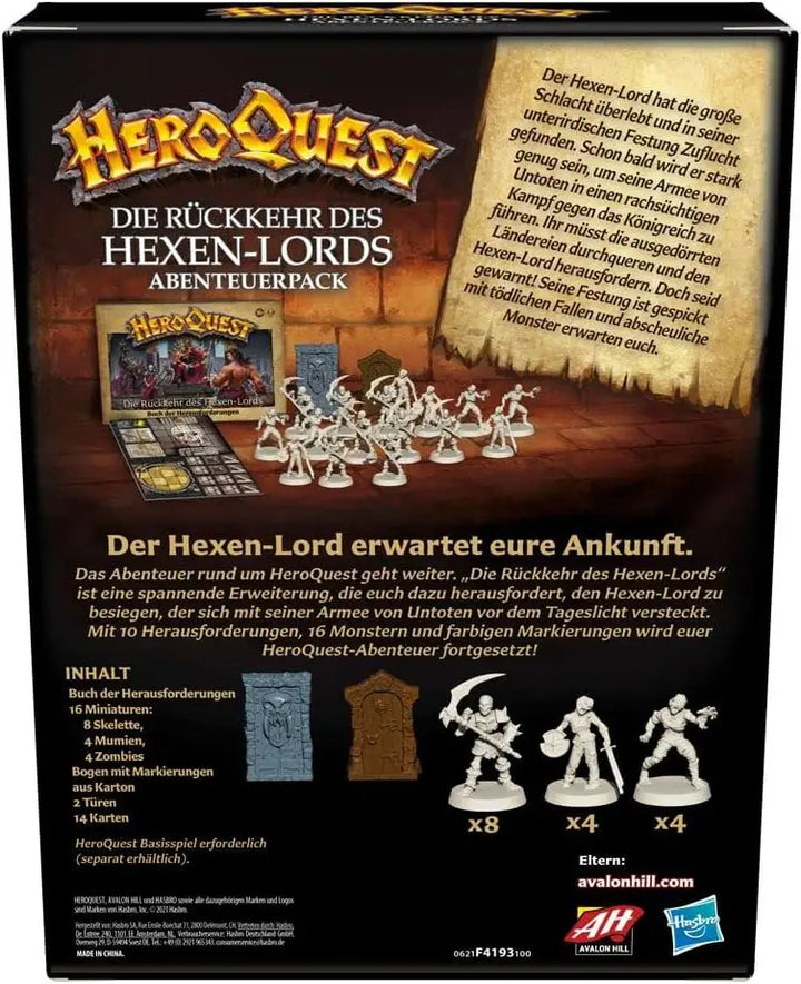 HeroQuest: Die Rückkehr des Hexen-Lords (DE) - Avalon Hill Games - Board Games