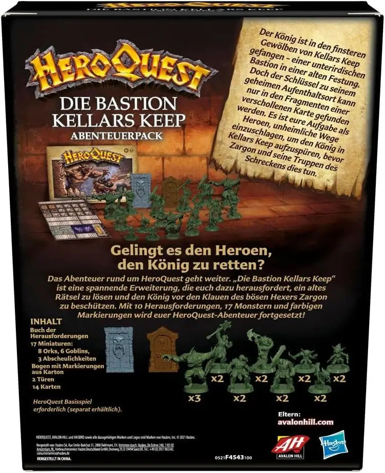 HeroQuest: Die Bastion Kellars Keep (DE) - Avalon Hill Games - Board Games