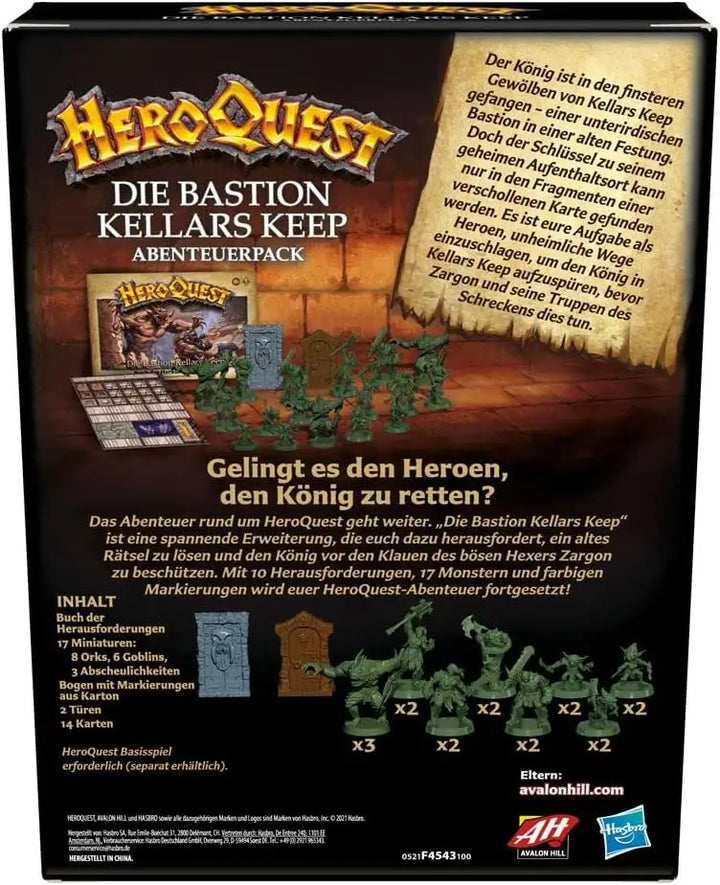 HeroQuest: Die Bastion Kellars Keep (DE) - Avalon Hill Games - Board Games