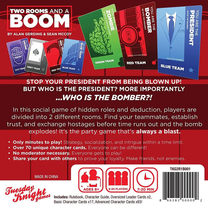 Two Rooms and a Boom (EN) - Tuesday Knight Games - Board Games
