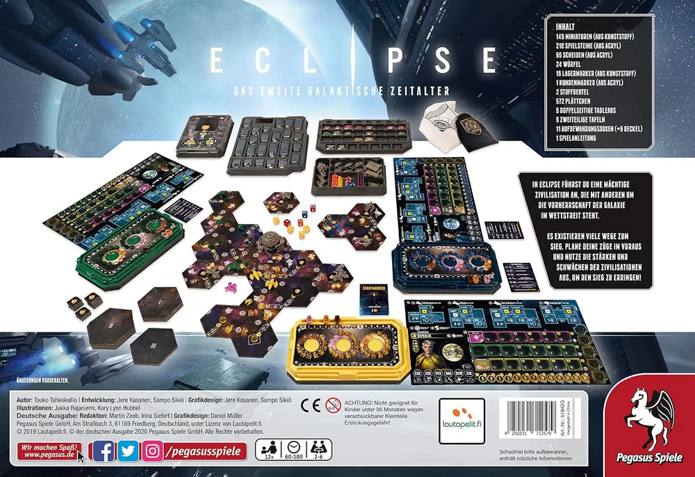 Eclipse: Das zweite galaktische Zeitalter (DE) - Pegasus Spiele - Board Games