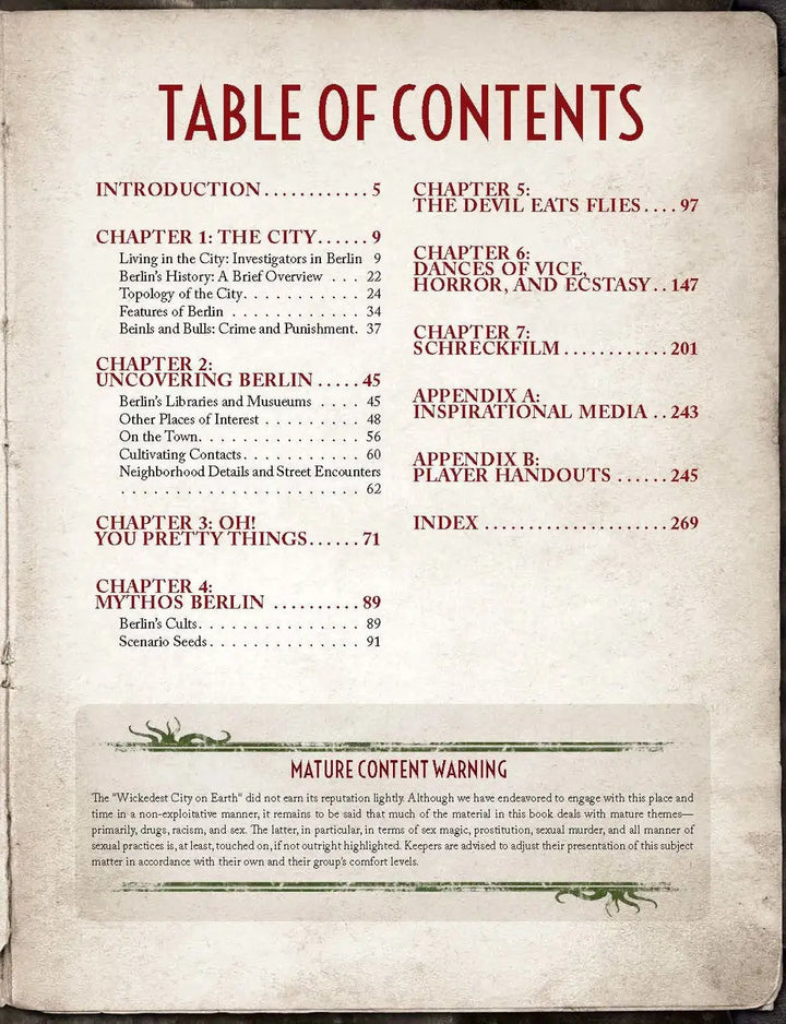 Call of Cthulhu RPG: Berlin - The Wicked City (EN) - Chaosium Inc. - Roleplaying Games
