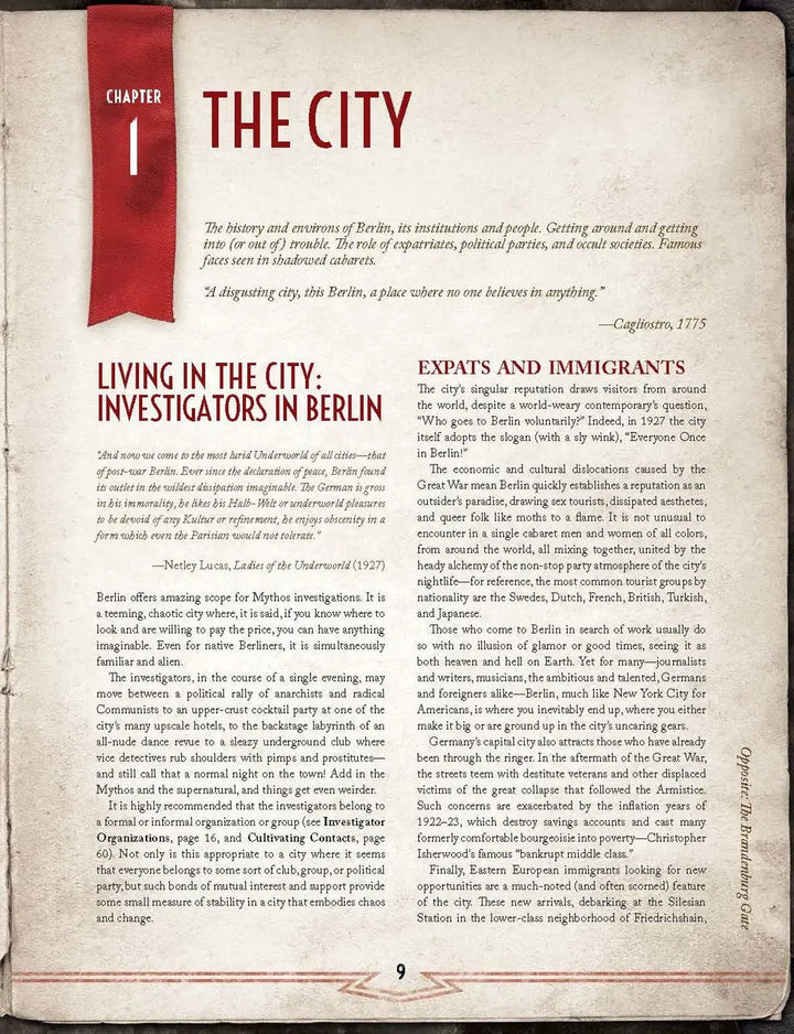 Call of Cthulhu RPG: Berlin - The Wicked City (EN) - Chaosium Inc. - Roleplaying Games