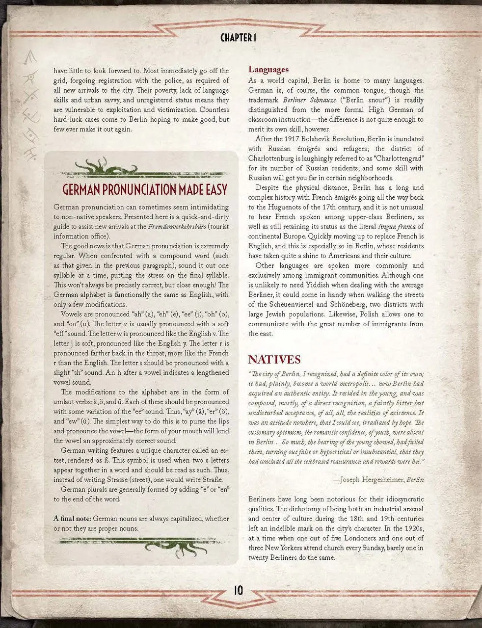 Call of Cthulhu RPG: Berlin - The Wicked City (EN) - Chaosium Inc. - Roleplaying Games
