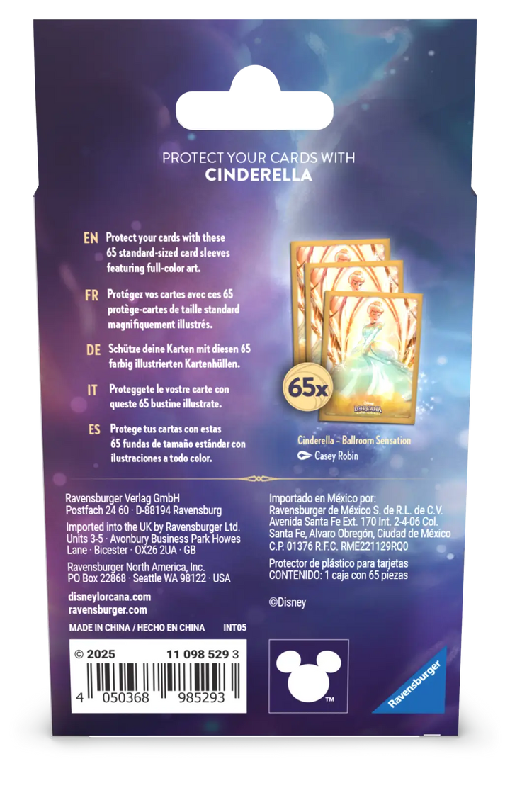 Disney Lorcana: Archazia’s Island - Card Sleeves - Cinderella (65) - Ravensburger - Accessories