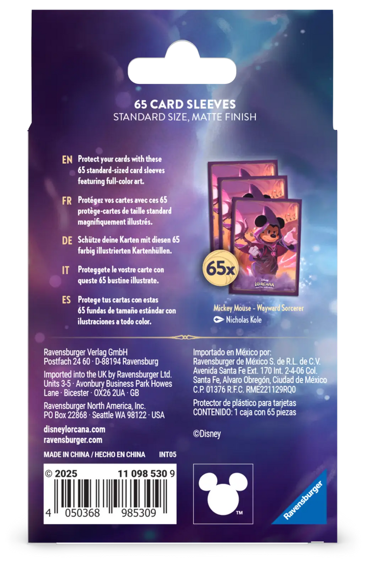 Disney Lorcana: Reign of Jafar - Card Sleeves - Mickey - Ravensburger - Accessories
