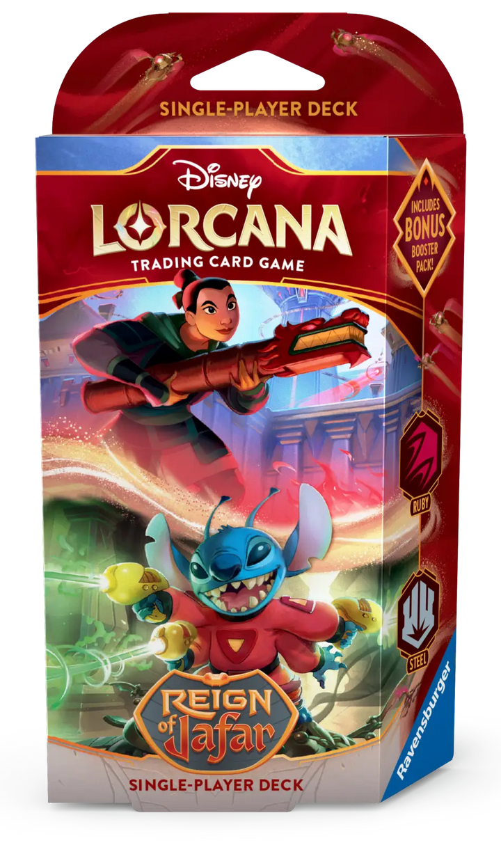 Disney Lorcana: Reign of Jafar - Ruby/Steel - Starter Deck (EN) - Ravensburger - Card Games