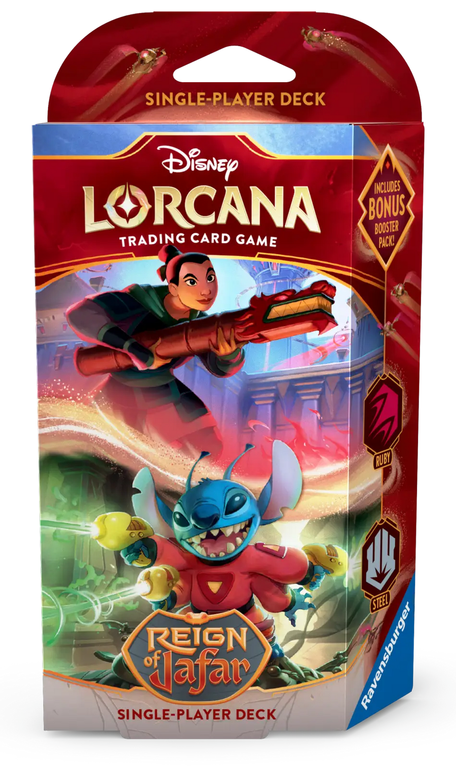 Disney Lorcana: Reign of Jafar - Ruby/Steel - Starter Deck (EN) - Ravensburger - Card Games