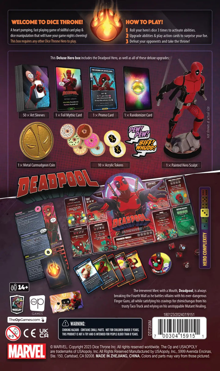 Marvel: Dice Throne - Marvel Deadpool Deluxe (EN) - Roxley Games - Board Games
