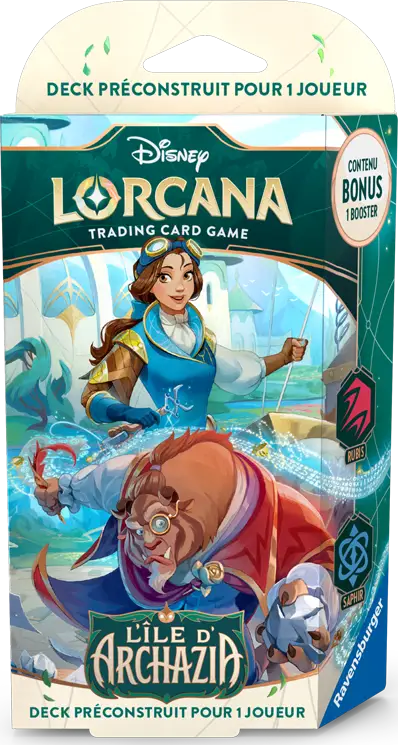 Disney Lorcana: L’île d’Archazia - Rubis/Saphir - Starter Deck (FR) - Ravensburger - Card Games