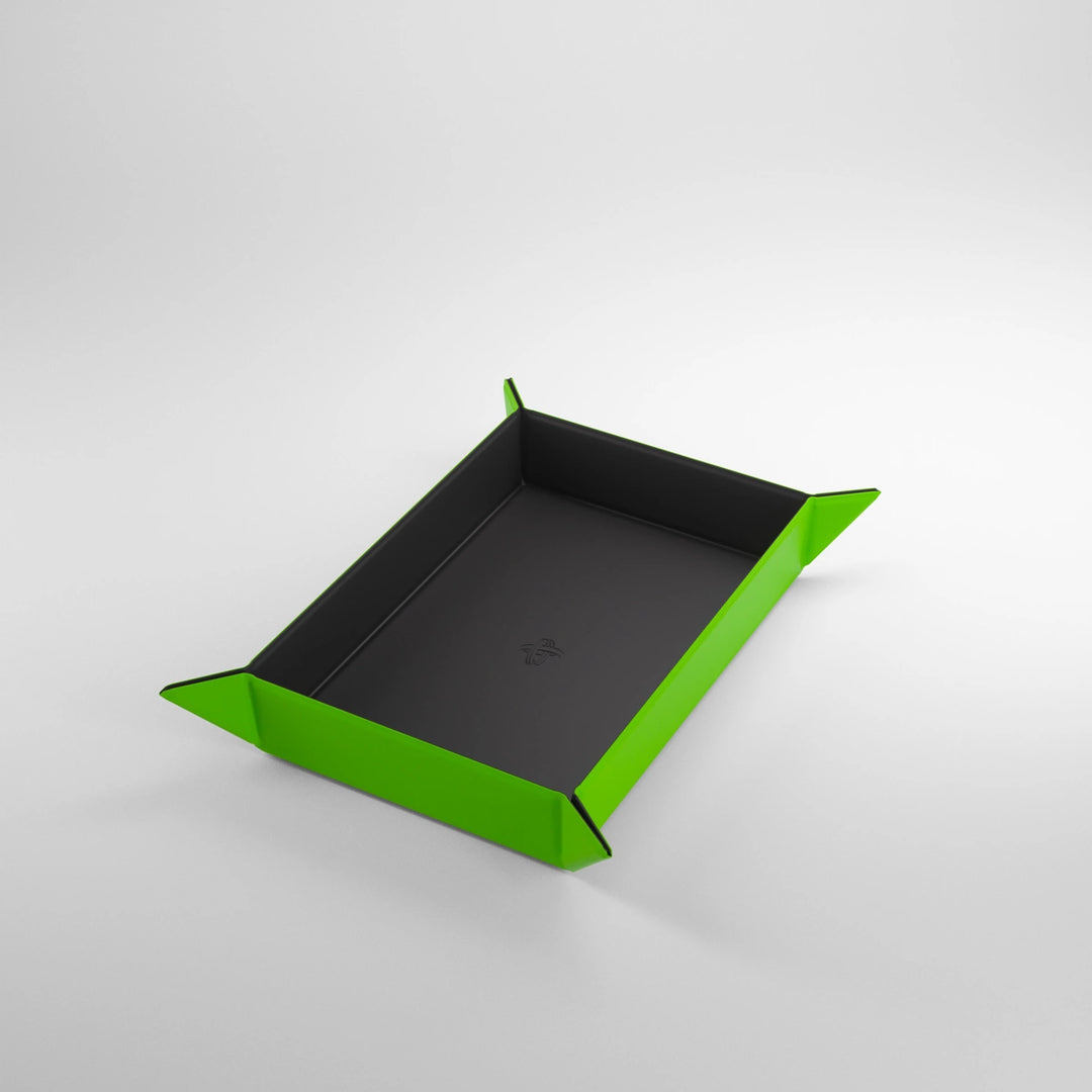 Gamegenic - Magnetic Dice Tray - Rectangular - Black/Green