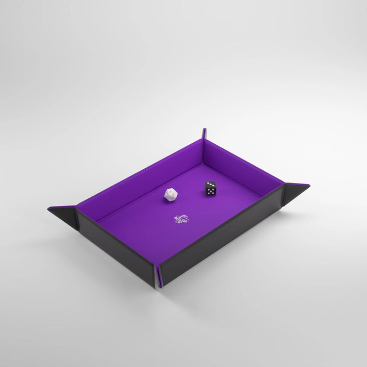Gamegenic - Magnetic Dice Tray - Rectangular - Black/Purple
