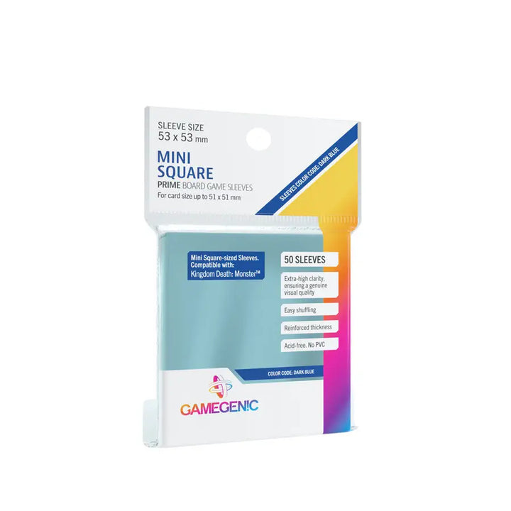 Prime Sleeves: Board Game - Mini Squared - Dark Blue (60) - Gamegenic - Accessories