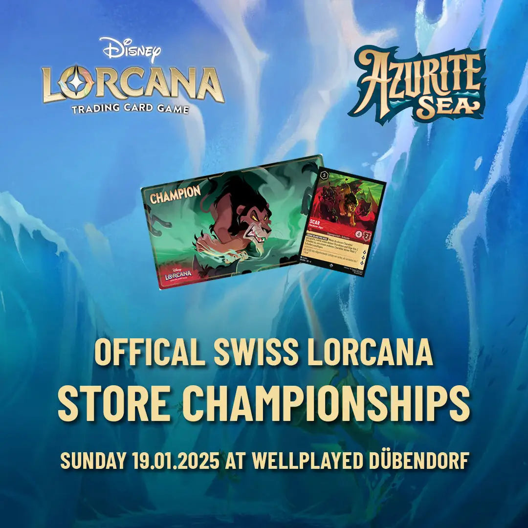 Disney Lorcana Azurite Sea Store Championships Ticket - WellPlayed.ch - Ticket