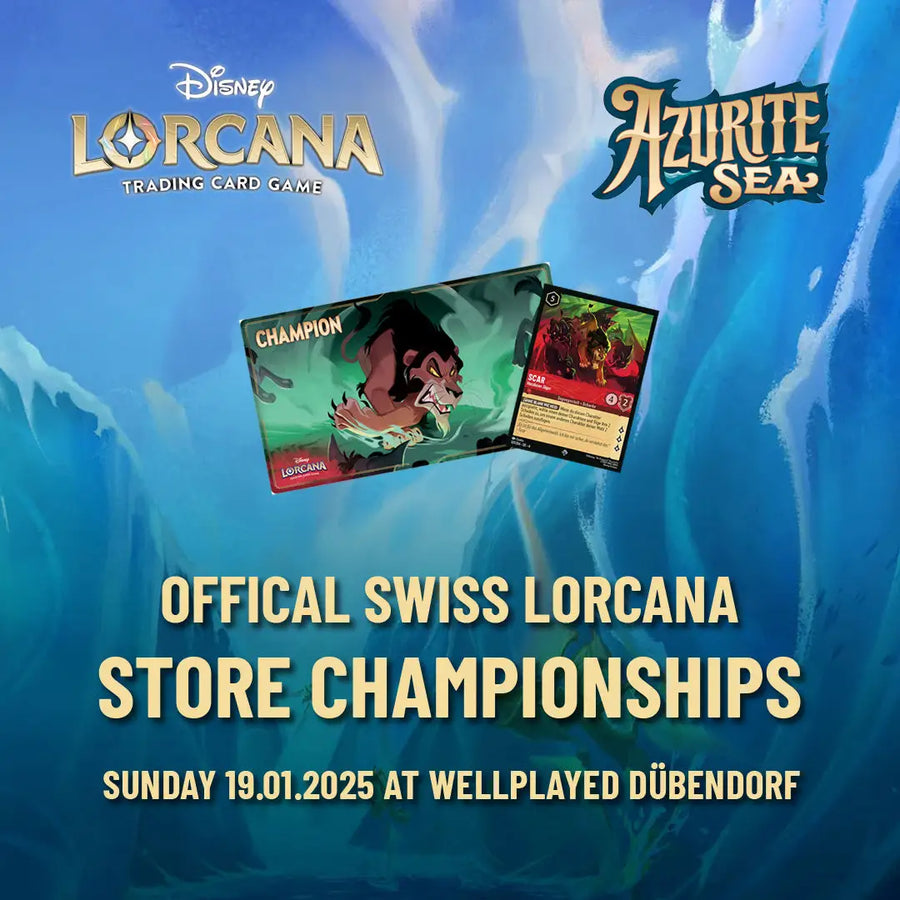 Disney Lorcana Azurite Sea Store Championships Ticket - WellPlayed.ch - Ticket