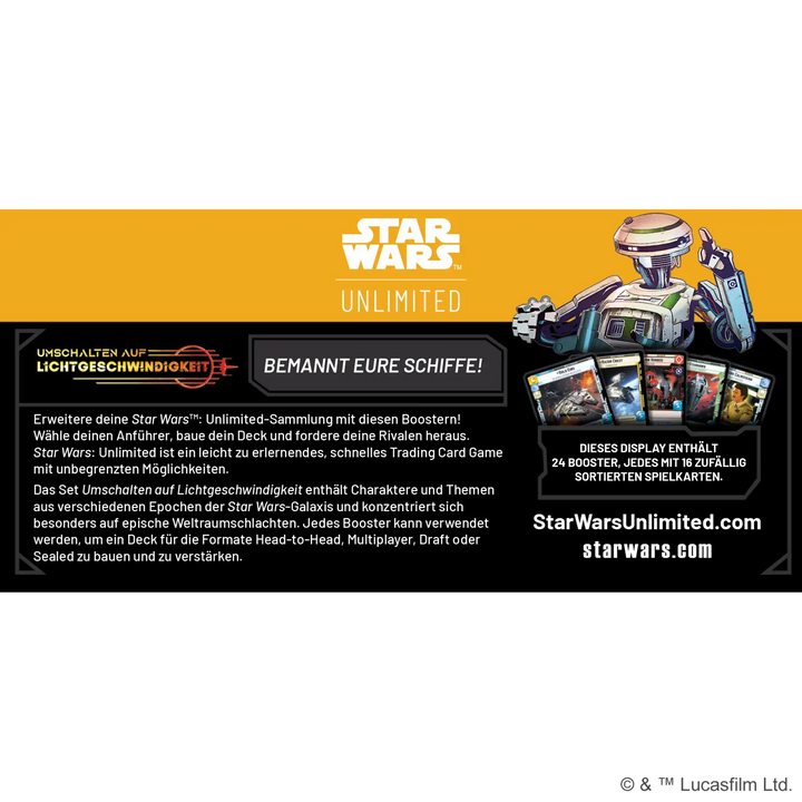 Star Wars: Unlimited - Umschalten auf Lichtgeschwindigkeit - Display (24 Booster) (DE) - Fantasy Flight Games - Card