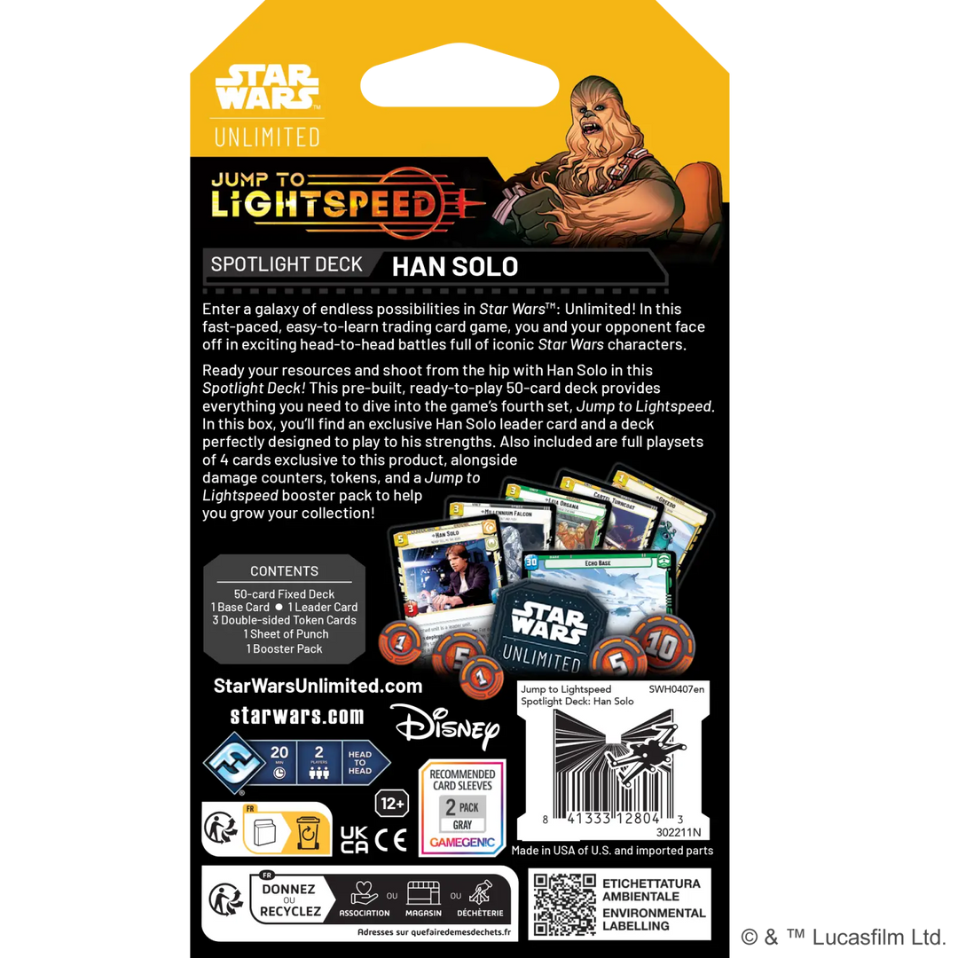 Star Wars: Unlimited - Jump to Lightspeed - Spotlight Starter Deck - Han Solo (EN) - Fantasy Flight Games - Card Games