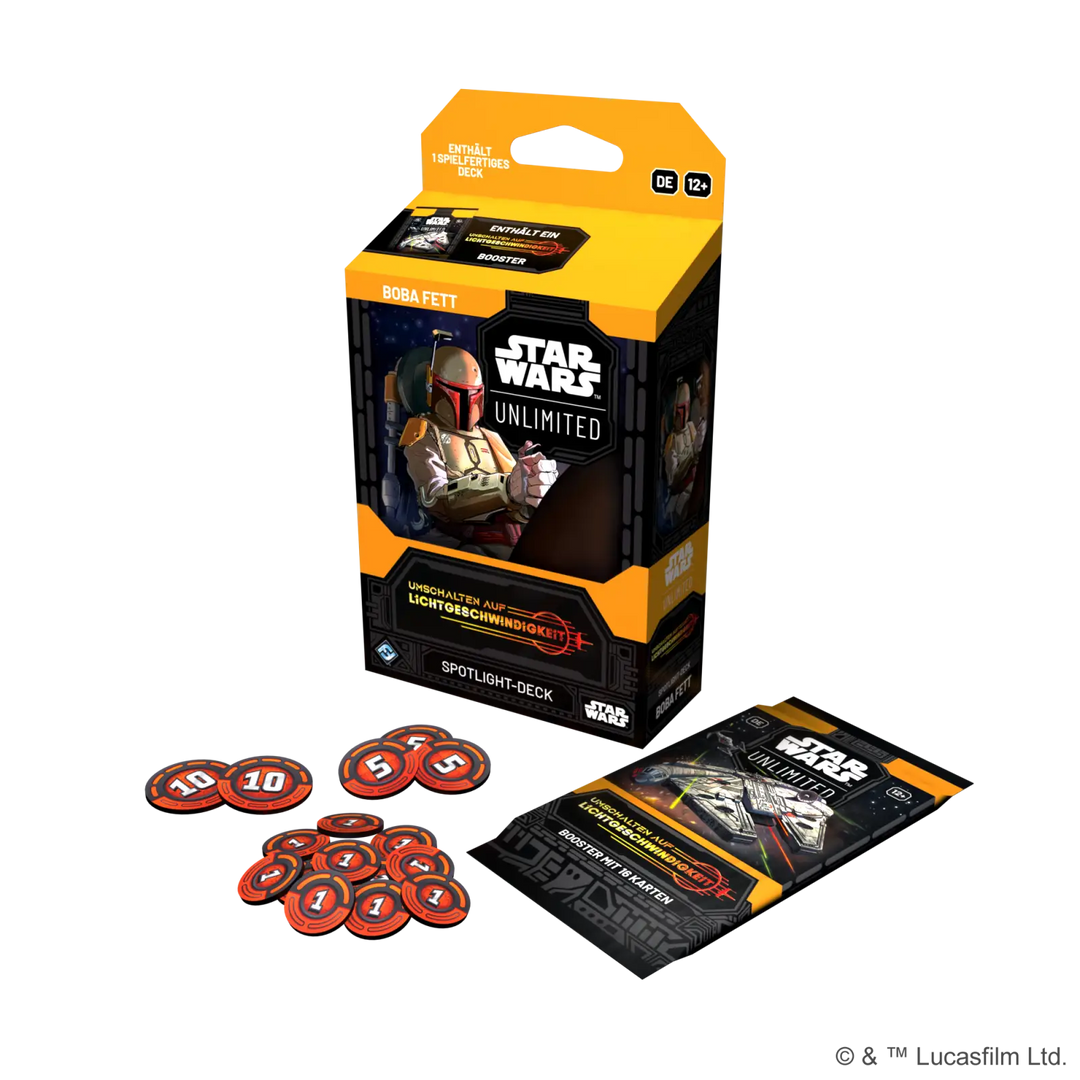 Star Wars: Unlimited - Umschalten auf Lichtgeschwindigkeit- Spotlight Starter Deck - Boba Fett (DE) - Fantasy Flight