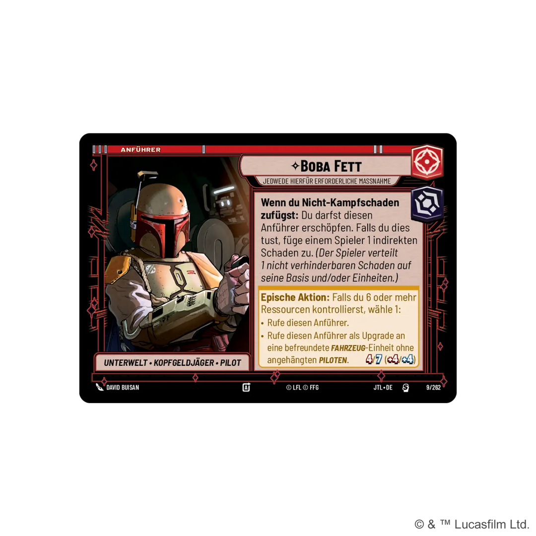 Star Wars: Unlimited - Umschalten auf Lichtgeschwindigkeit- Spotlight Starter Deck - Boba Fett (DE) - Fantasy Flight