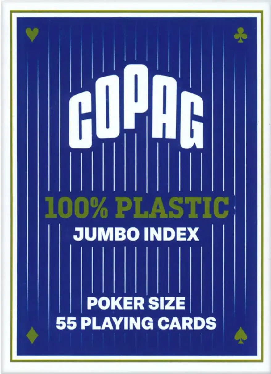 Playing Cards: Jumbo - Poker - Blue - COPAG - Board Games