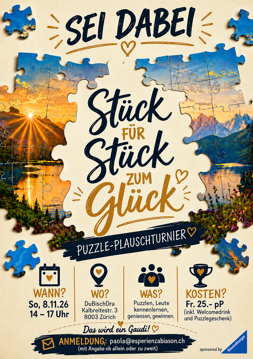 Stück für Stück zum Glück: das Puzzle-Plauschturnier