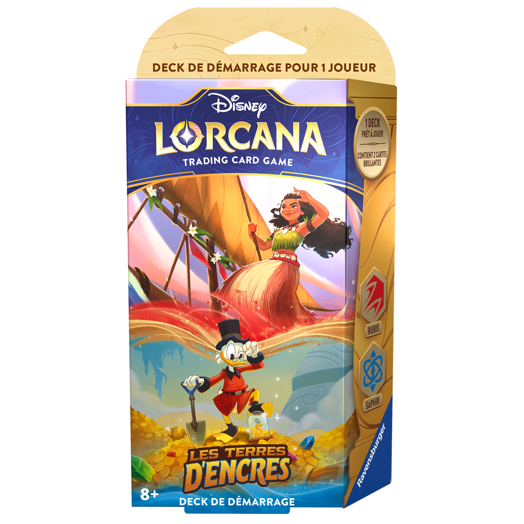 Disney Lorcana: Les Terres Dencres - Sapphire/Ruby - Starter Deck (FR)