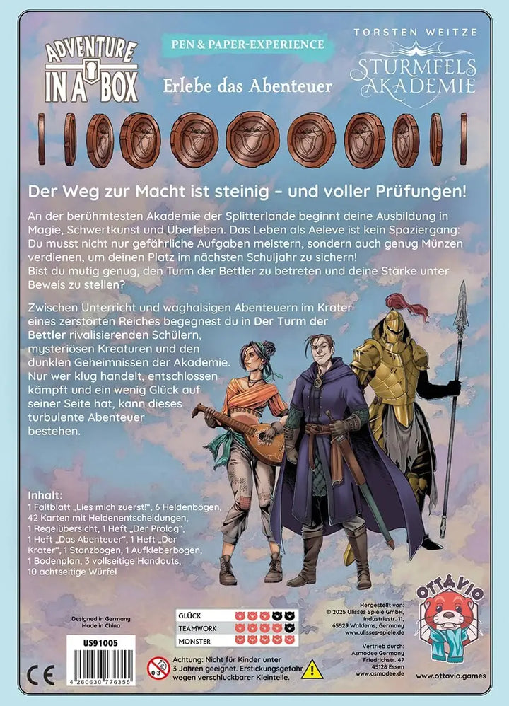Adventure in a Box: Sturmfels Akademie - Der Turm der Bettler (DE) - Ottavio (Ulisses) - Board Games