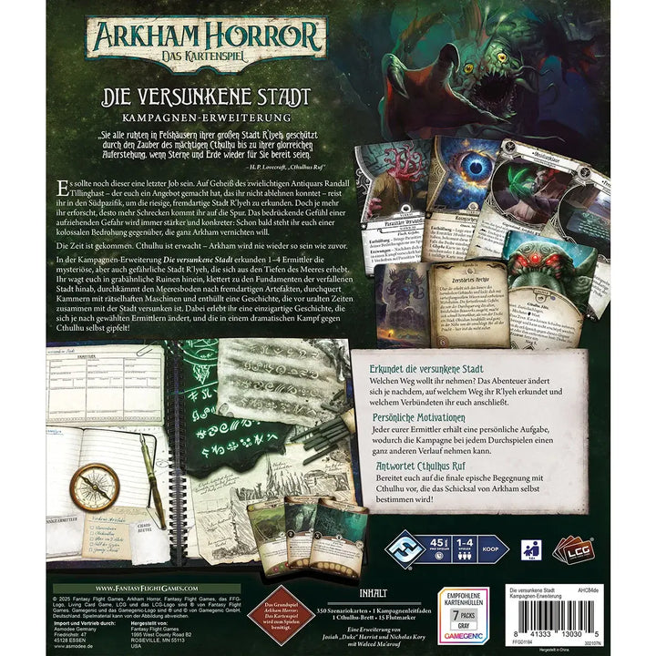 Arkham Horror: Das Kartenspiel - Die versunkene Stadt - Kampagnen Erweiterung (DE) - Fantasy Flight Games - Card Games