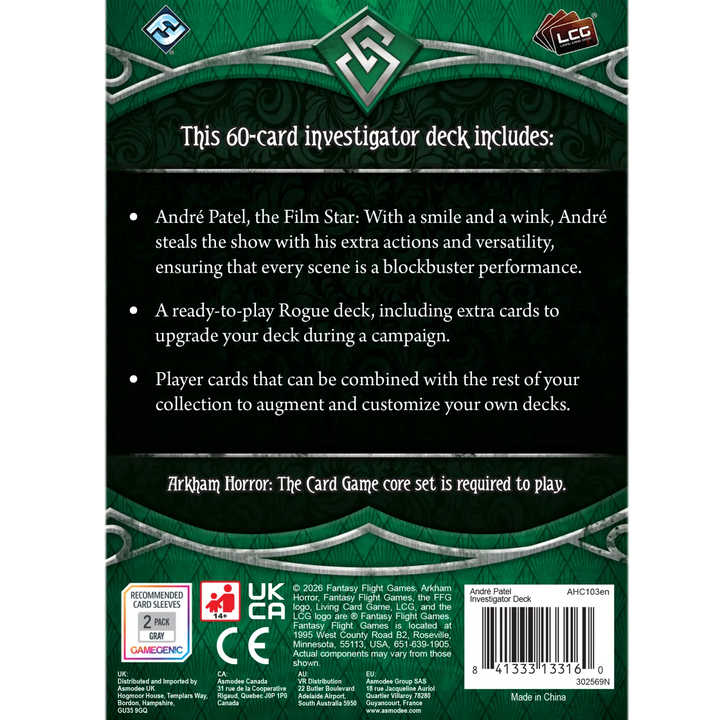 Arkham Horror: The Card Game - Investigator Deck - Andre Patel (EN) - Fantasy Flight Games - Board Games