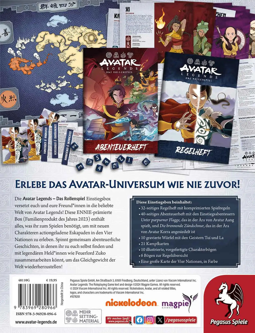 Avatar Legends - Das Rollenspiel: Einstiegsbox (DE) - Pegasus Spiele - Roleplaying Games