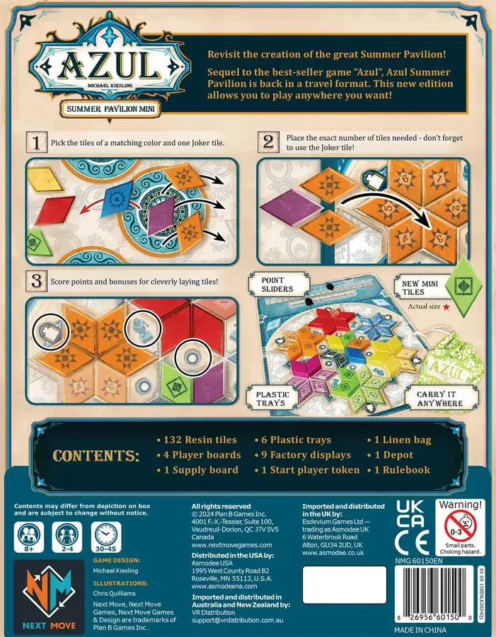 Azul: Mini - Summer Pavilion (EN) - Next Move Games - Board Games