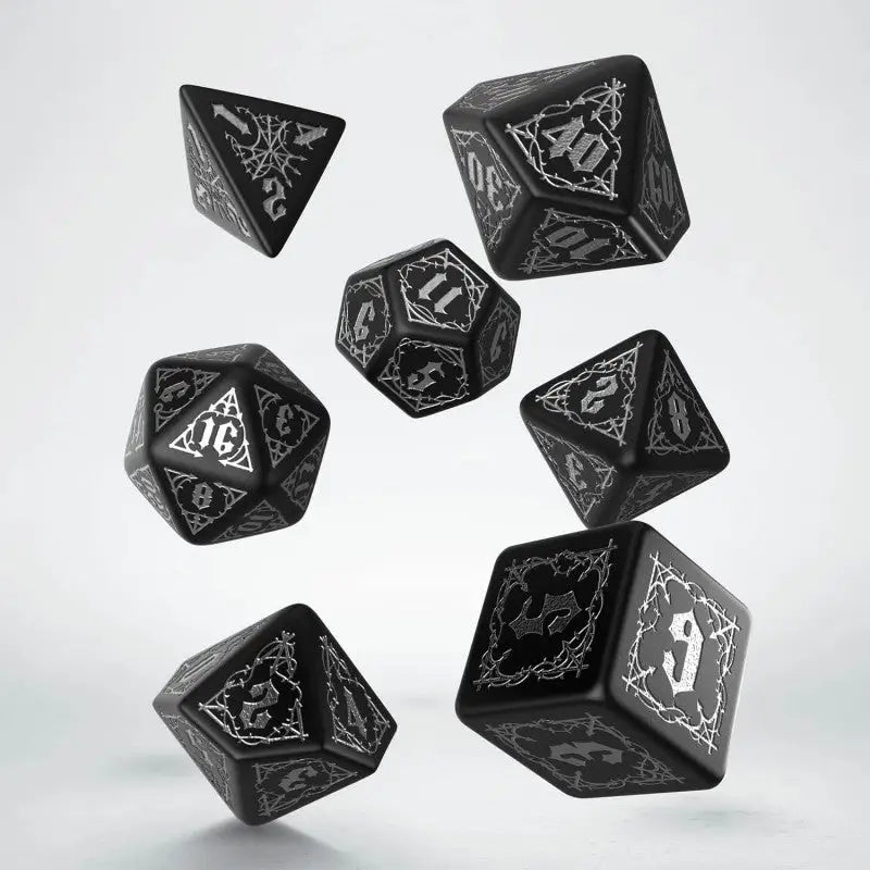 Bloodsucker Black & Silver Dice Set - Q Workshop - Accessories