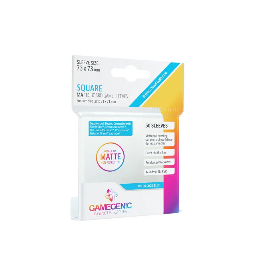 Board Game Sleeves: Matte - Square - Blue (50) - Gamegenic - Accessories