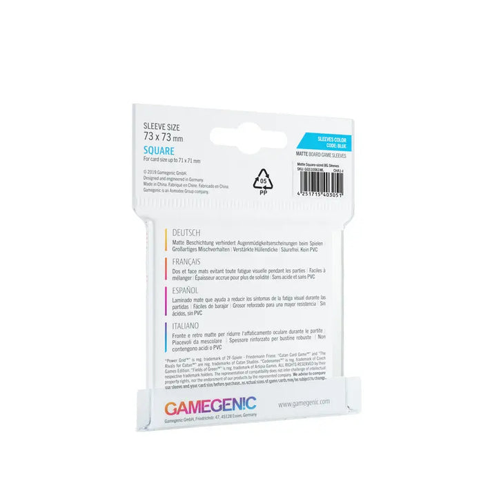 Board Game Sleeves: Matte - Square - Blue (50) - Gamegenic - Accessories