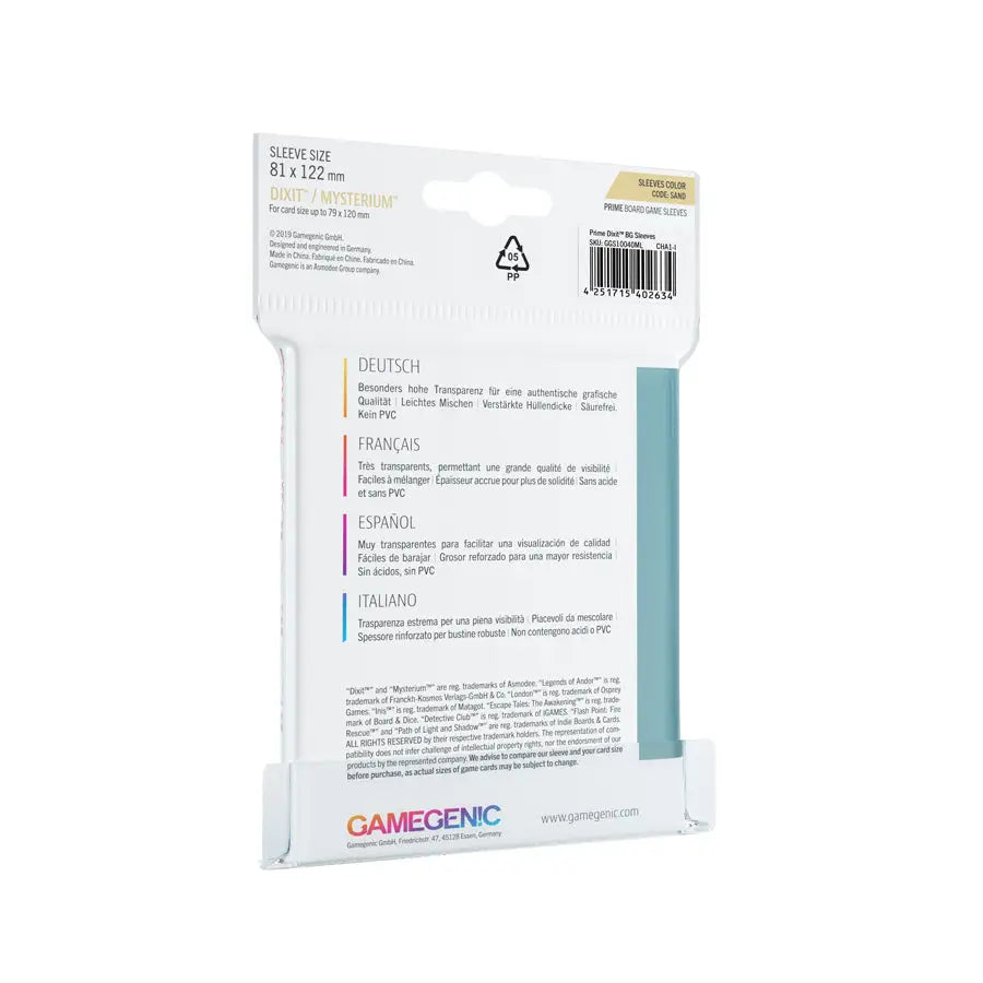 Board Game Sleeves: Prime -Dixit -Sand (90) - Gamegenic - Accessories