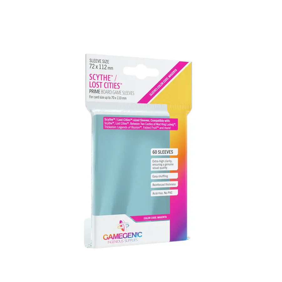 Board Game Sleeves: Prime - Scythe/Lost Cities - Magenta (60) - Gamegenic - Accessories