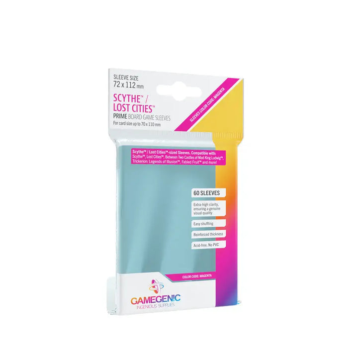 Board Game Sleeves: Prime - Scythe/Lost Cities - Magenta (60) - Gamegenic - Accessories