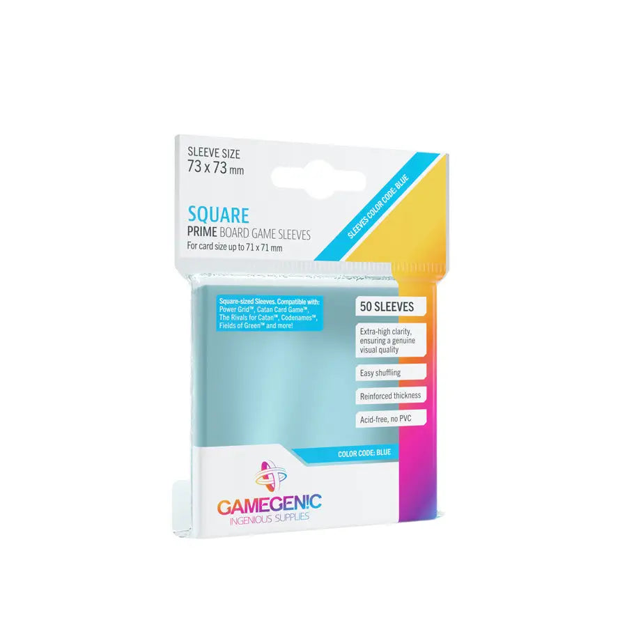 Board Game Sleeves: Prime - Square - Blue (50) - Gamegenic - Accessories