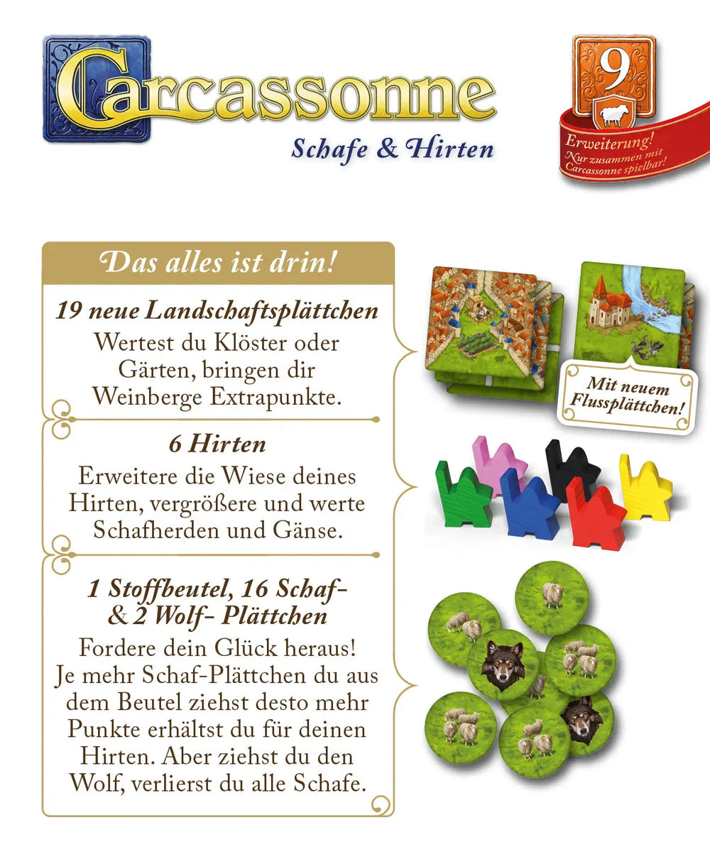 Carcassonne: Schafe & Hirten (DE) - Hans im Glück - Board Games