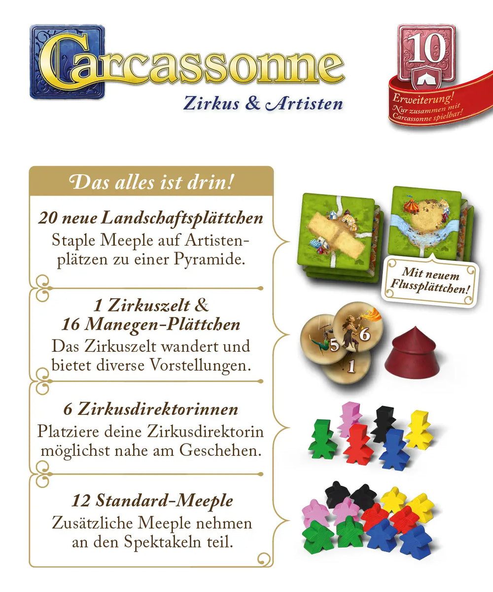 Carcassonne: Zirkus & Artisten (DE) - Hans im Glück - Board Games