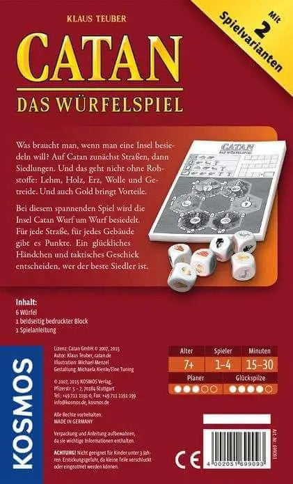 Catan: Das Würfelspiel (DE) - KOSMOS - Board Games