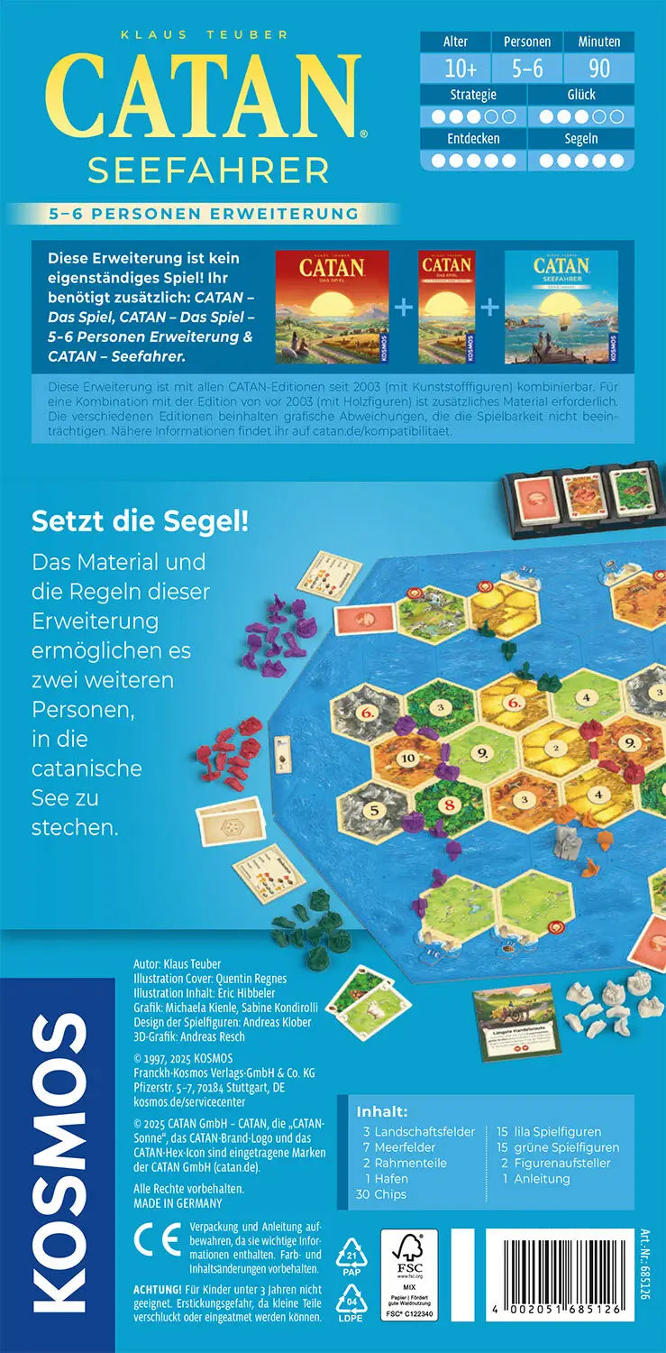 Catan: Seefahrer - 5-6 Spieler (DE) - Kosmos - Board Games